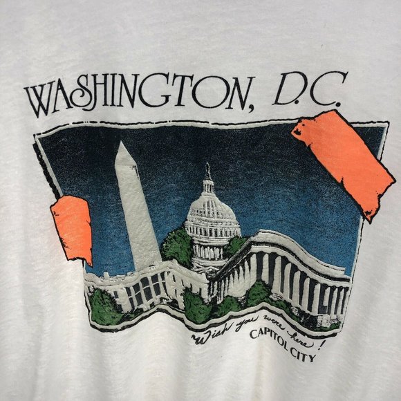 WASHINGTON DC T-shirt XL Screen Stars Vintage - Picture 2 of 4